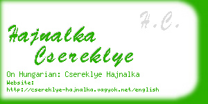 hajnalka csereklye business card